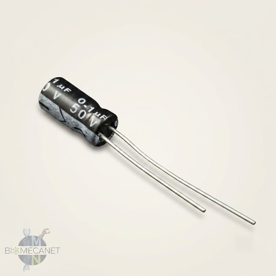 Capacitor electrolítico de aluminio 0.1 uF 50 V