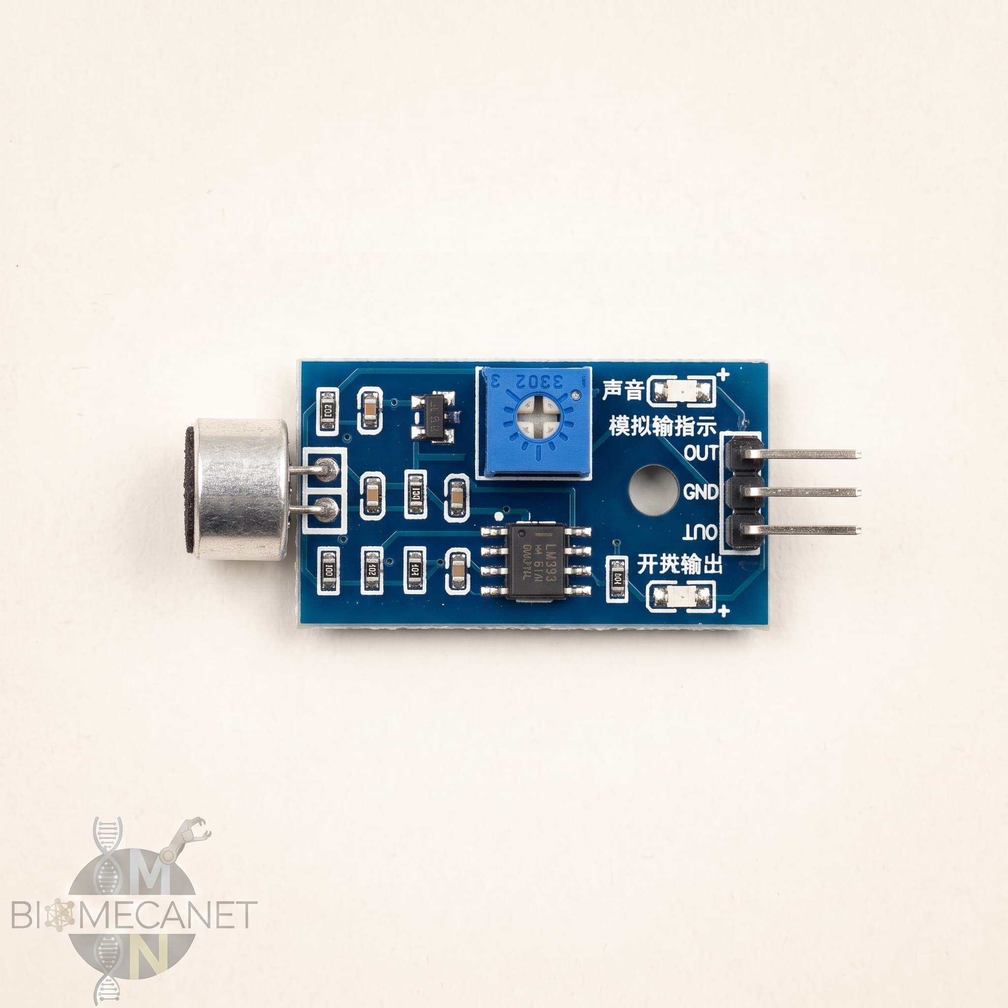 Módulo sensor de sonido con micrófono electret y comparador LM393