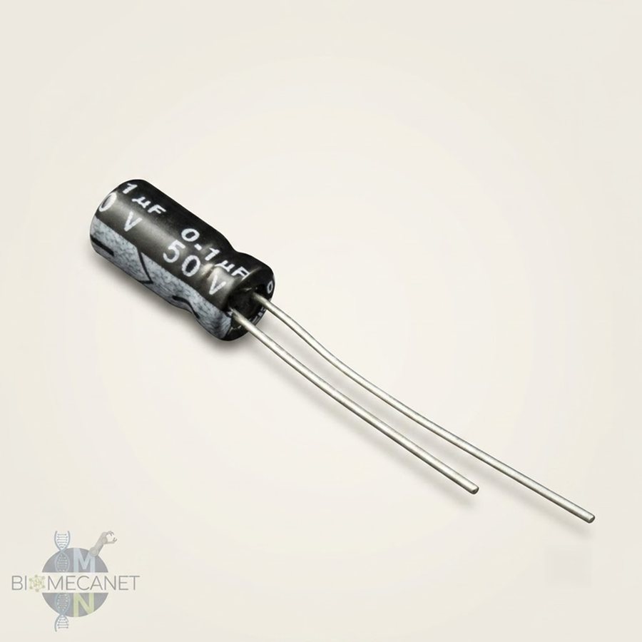Capacitor electrolítico de aluminio 0.1 uF 50 V