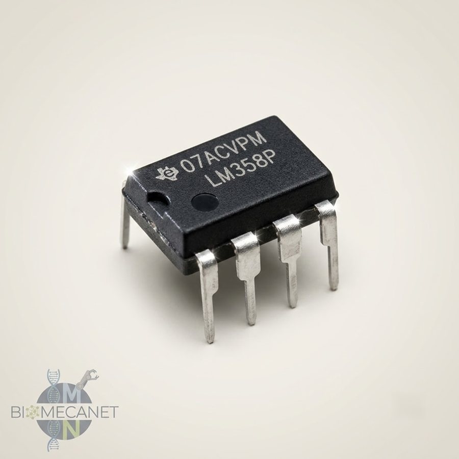 Amplificador operacional dual LM358 encapsulado DIP-8