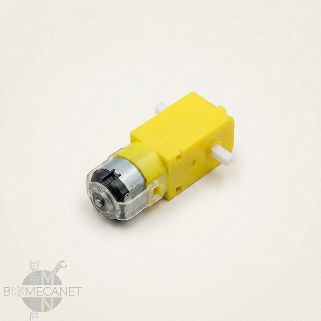 Motorreductor DC amarillo tipo TT con caja reductora